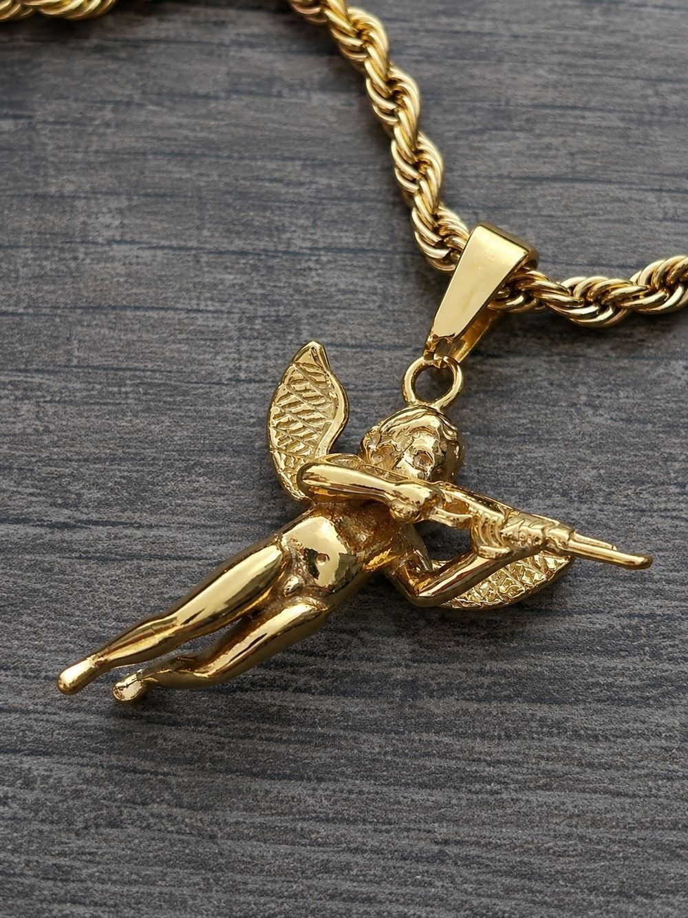 Gold Cherub Necklace